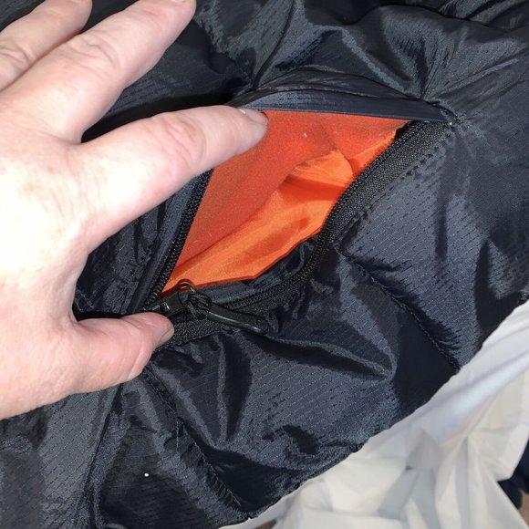 Athletic Works Black Nylon Lined Feather Down Puffer Coat Mens Small (34-36) - Picture 13 of 14